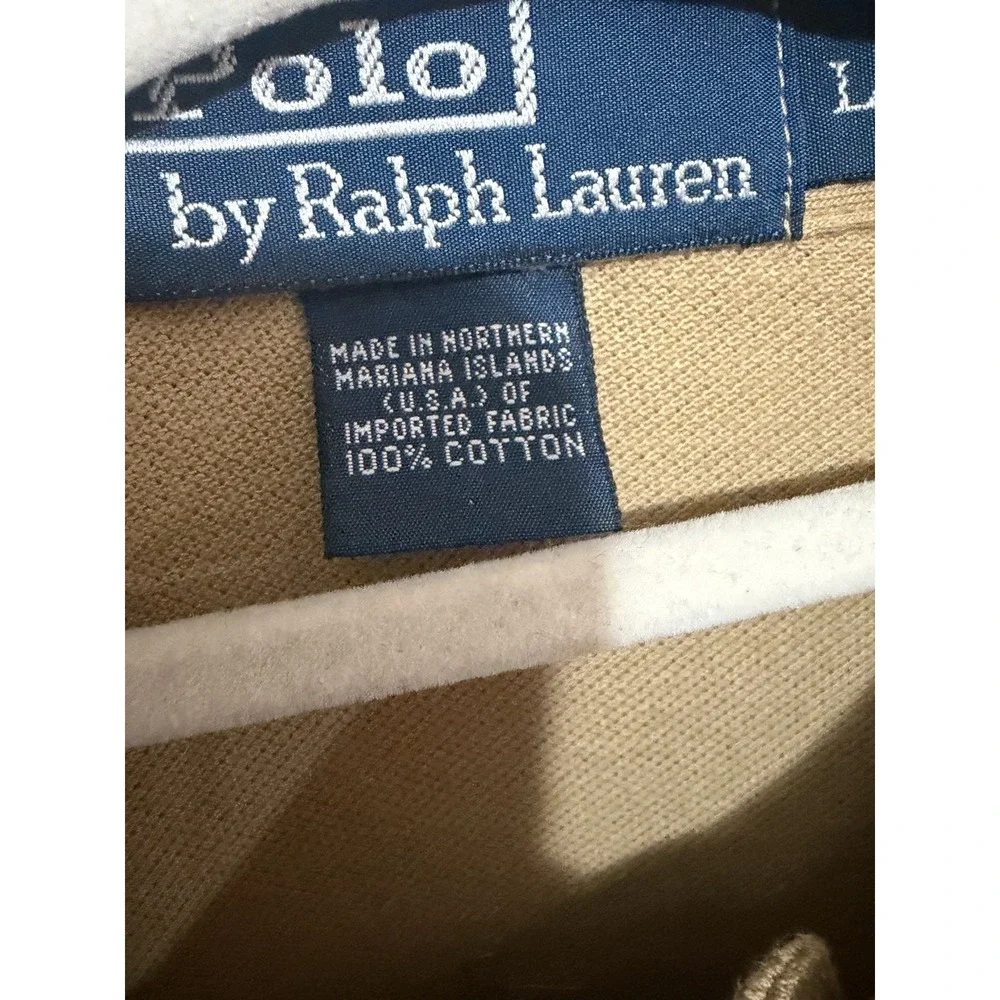 Vintage Polo By Ralph Lauren, Mariana Island, 90s Long Sleeve Shirt Brown Size L